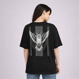 MOC - Unisex Owl Oversized Graphic T - Shirt