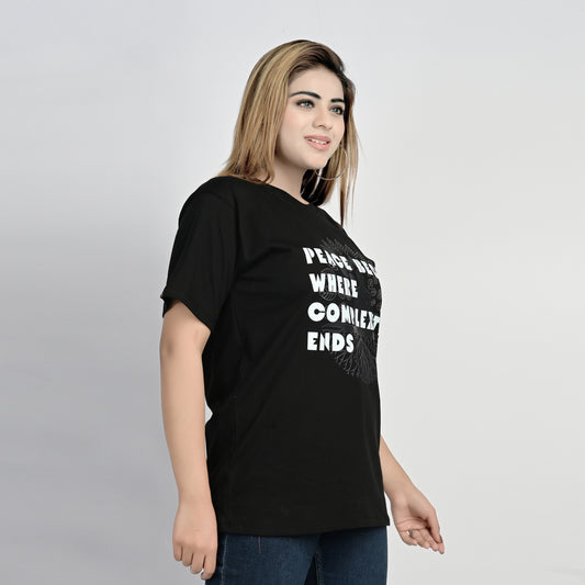 MOC - Female Peace Begins Regular Graphic T - Shirt