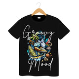MOC - Unisex Groovy Mood Oversized Graphic T - Shirt