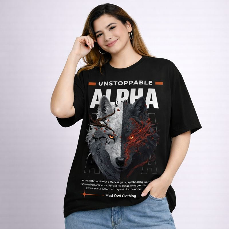 MOC - Unisex Alpha Oversized Graphic T - Shirt