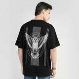 MOC - Unisex Owl Oversized Graphic T - Shirt