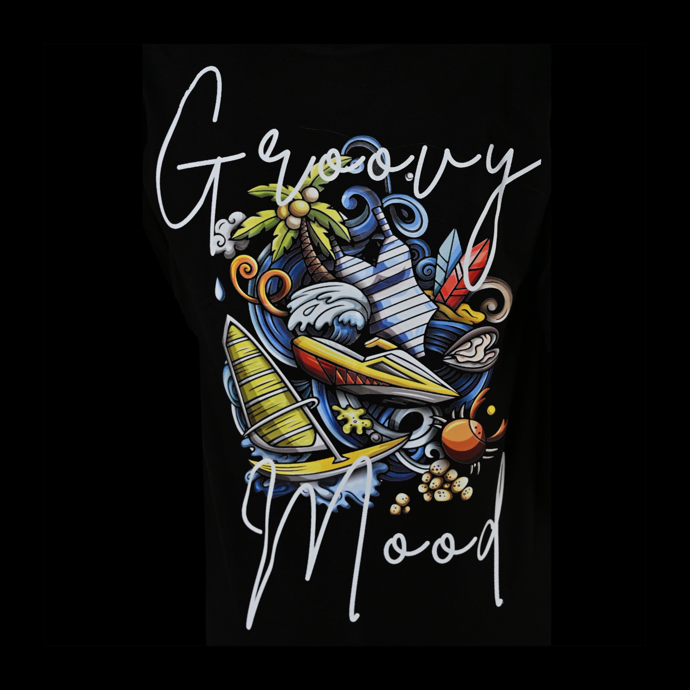 MOC - Women's Groovy Mood Regular Graphic T - Shirt