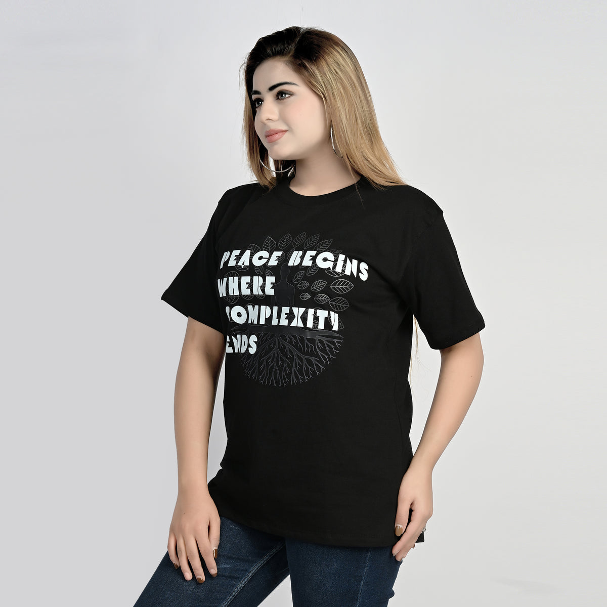 MOC - Women's Peace Begins Regular Graphic T - Shirt