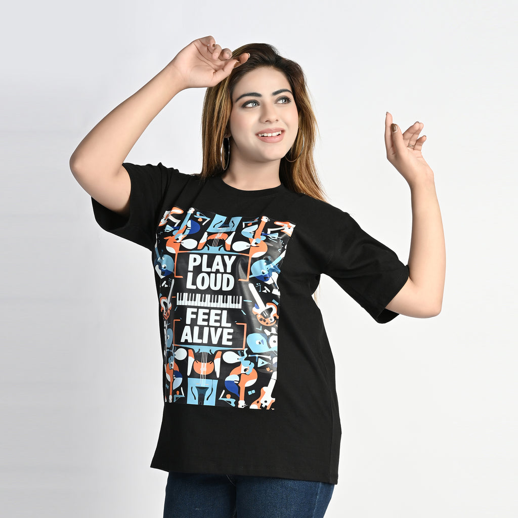 MOC - Female Feel Alive Regular Graphic T - Shirt