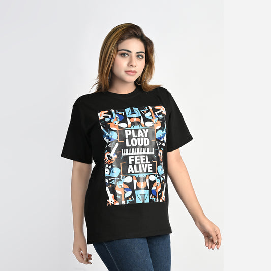 MOC - Female Feel Alive Regular Graphic T - Shirt