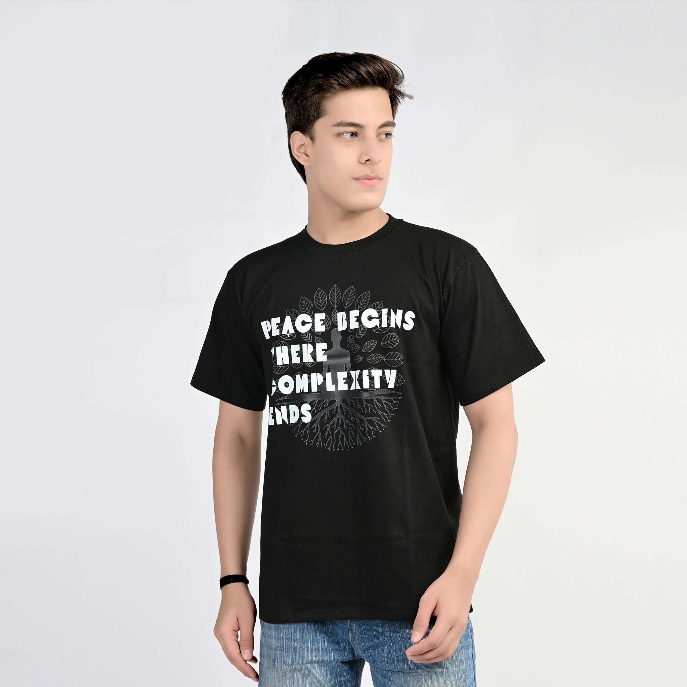 MOC - Men's Peace Begins Regular Graphic T - Shirt