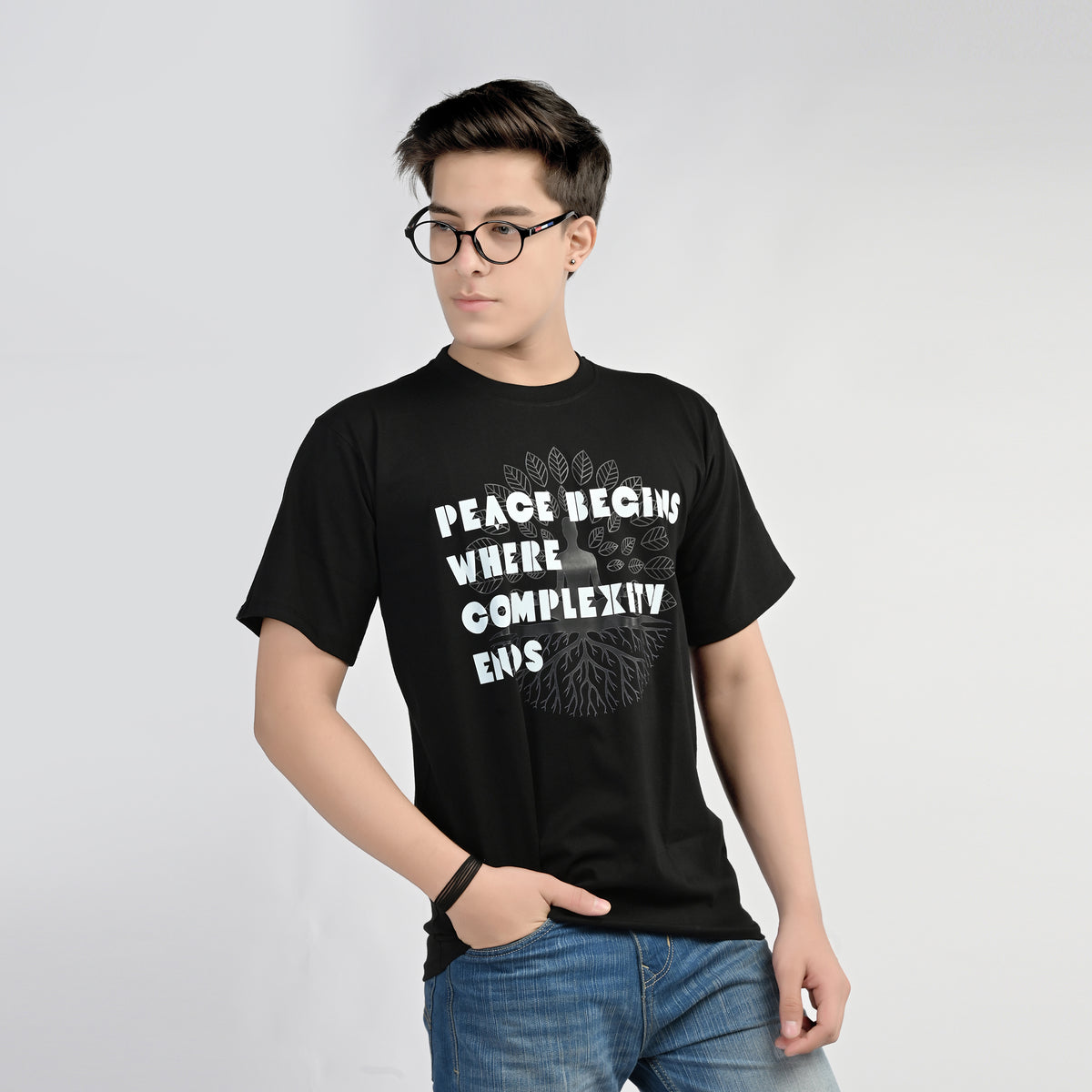 MOC - Men's Peace Begins Regular Graphic T - Shirt