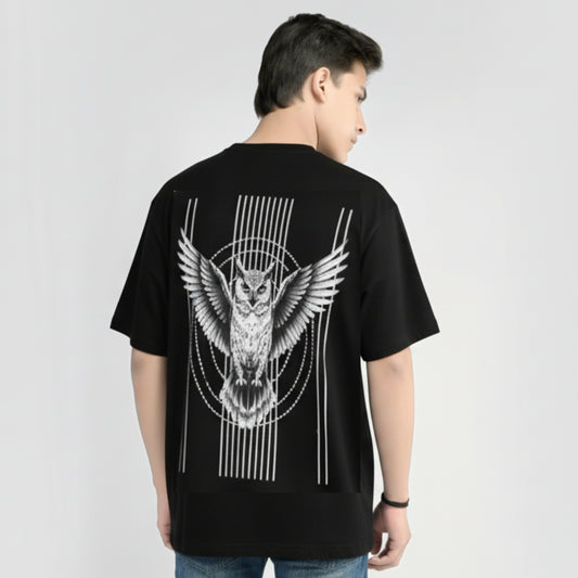MOC - Men's Owl Oversized Graphic T - Shirt
